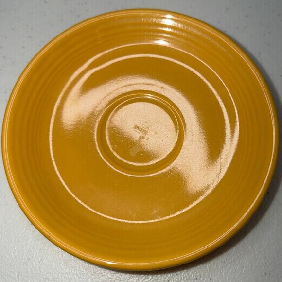Vintage Fiestaware 6” Original Gold Coffee Cup Saucer Plate – Single Replacement - Picture 1 of 5